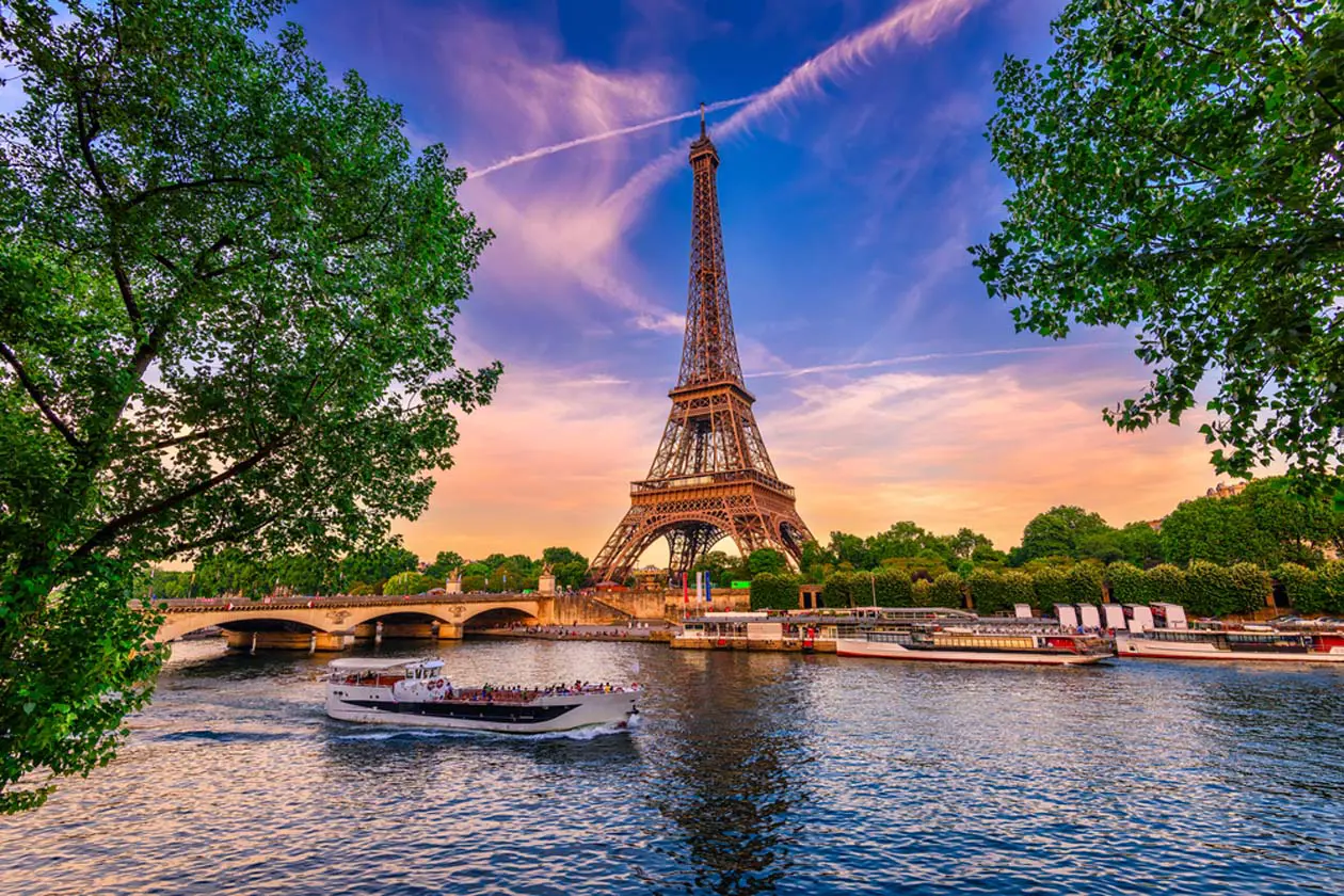 Eiffel Tower and the Seine, Paris