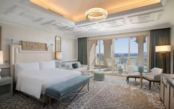 Waldorf Astoria Residences suite interior with Gulf view