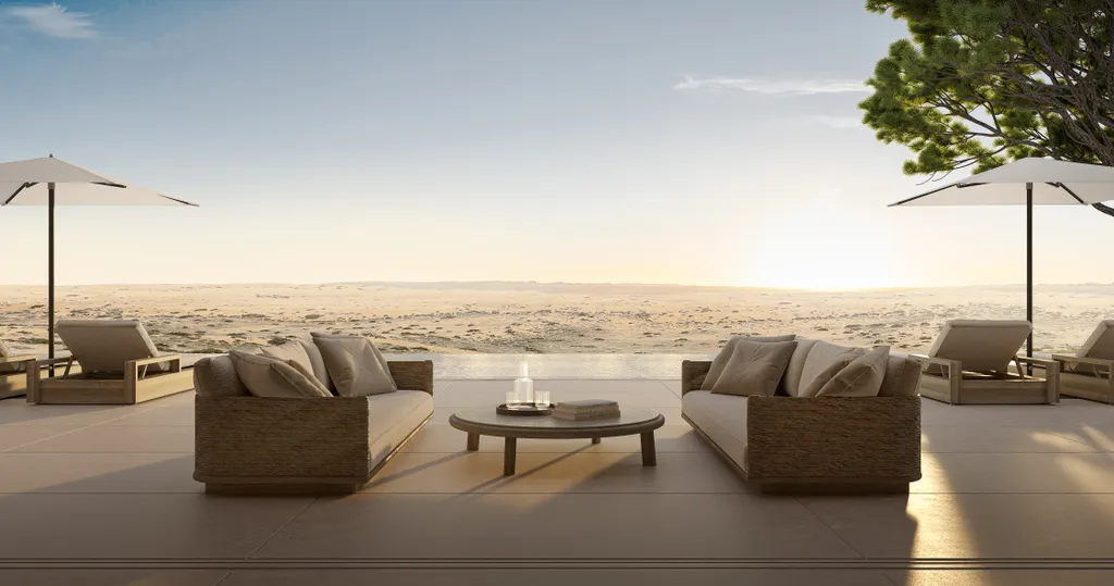 Ritz-Carlton Residences Al Wadi Desert — private pool terrace