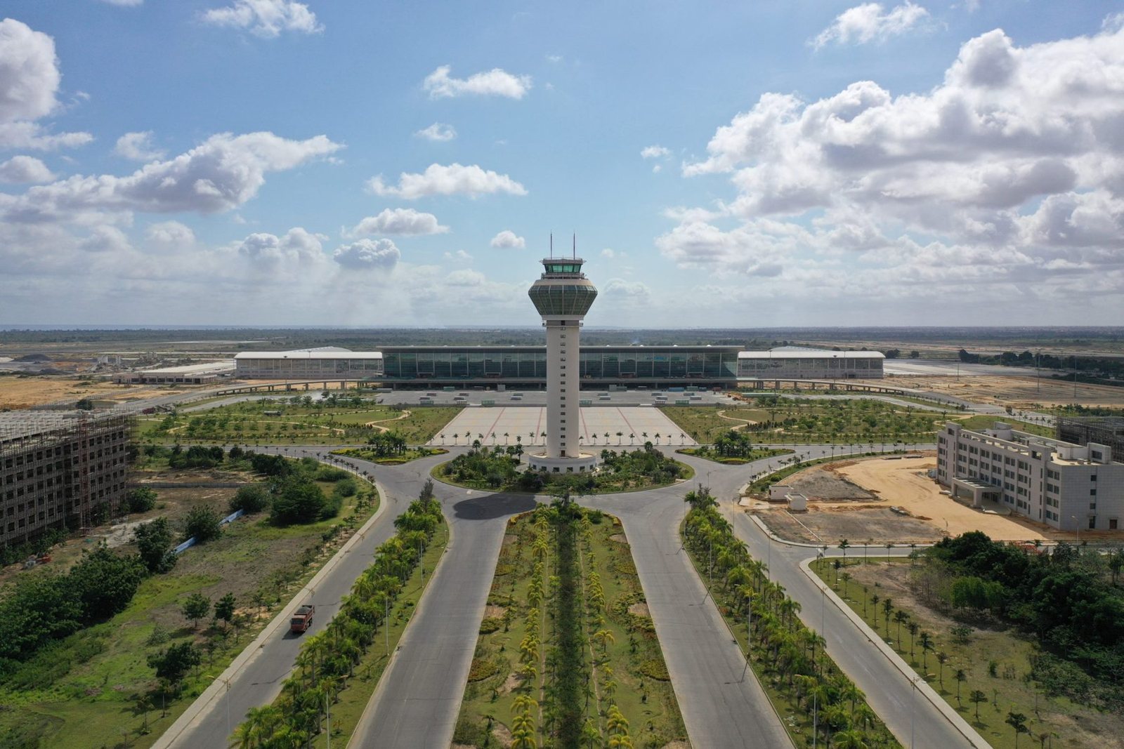 Luanda international airport, terminal and control tower